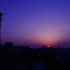 休日の夕日