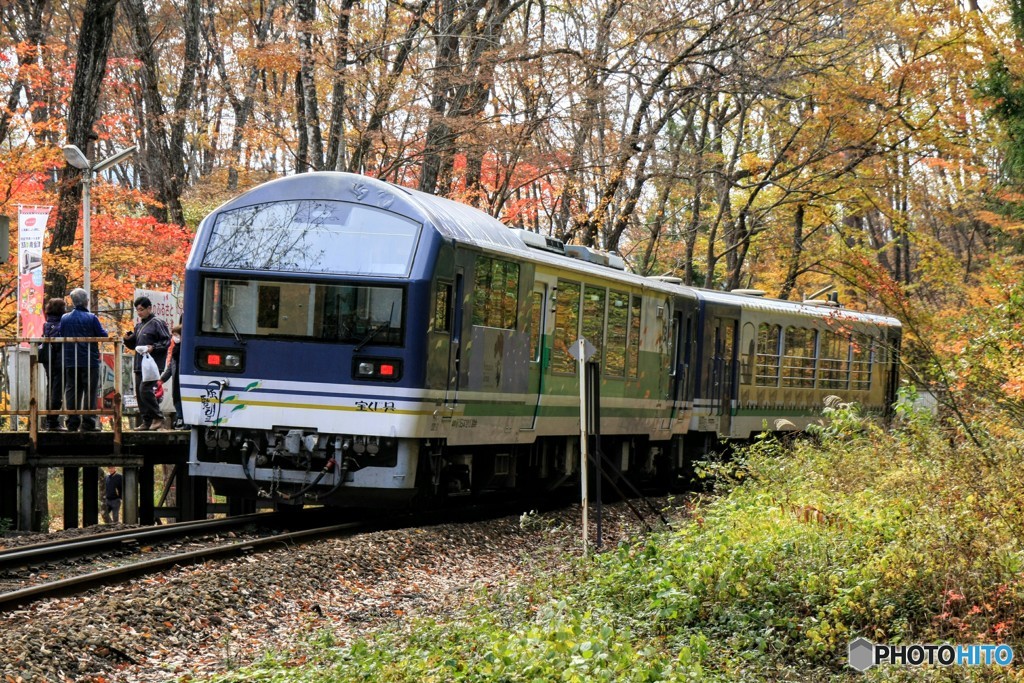 お座トロ展望列車