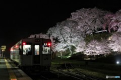 舞木駅ライトアップ