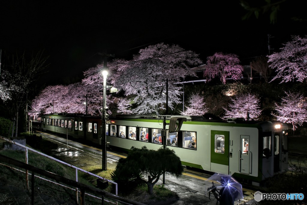 舞木駅ライトアップ②