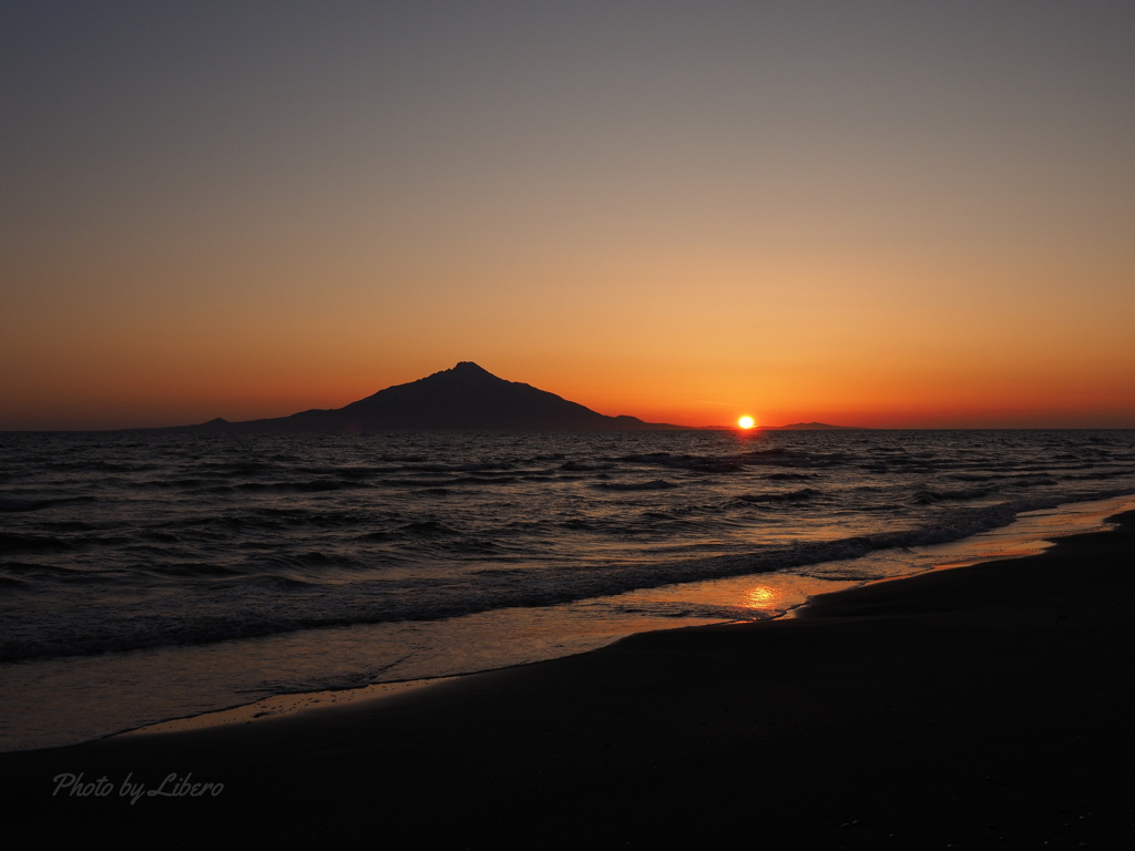 利尻富士の夕日_May24,23’