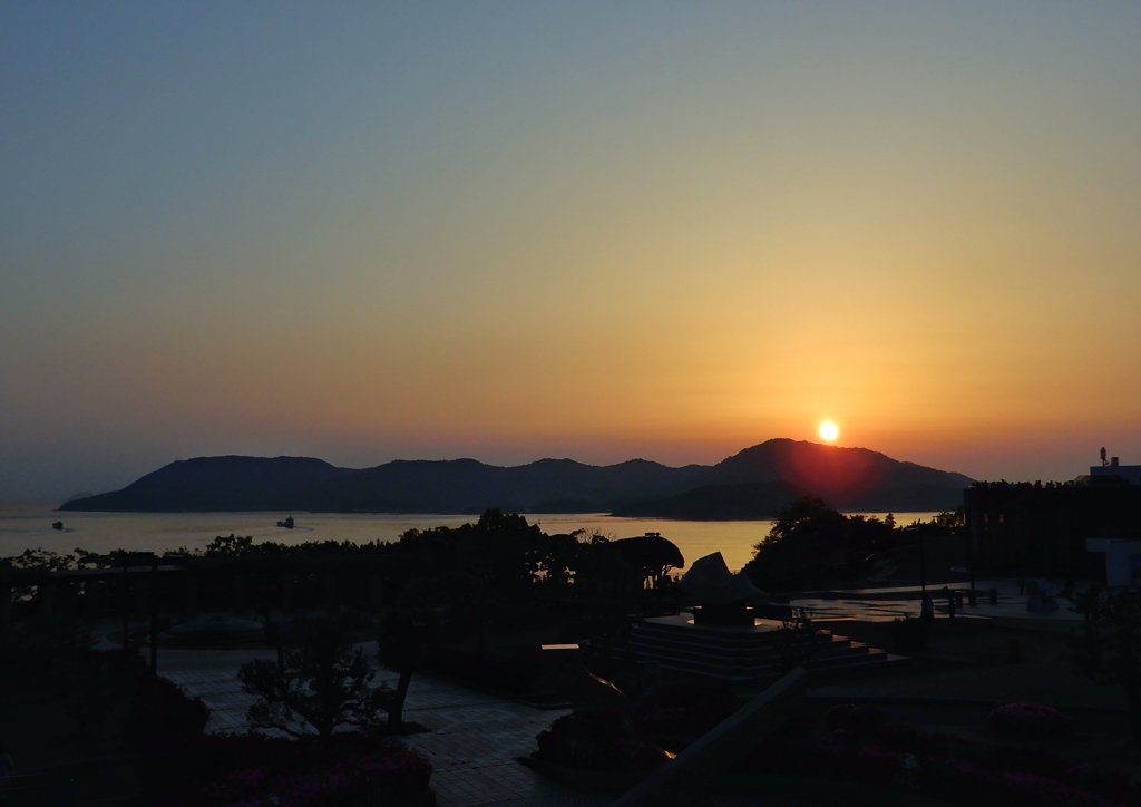 瀬戸大橋 与島の夕暮れ