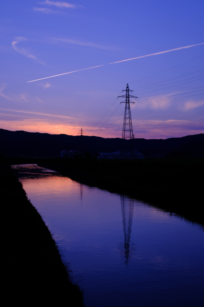 帰り道の夕焼け