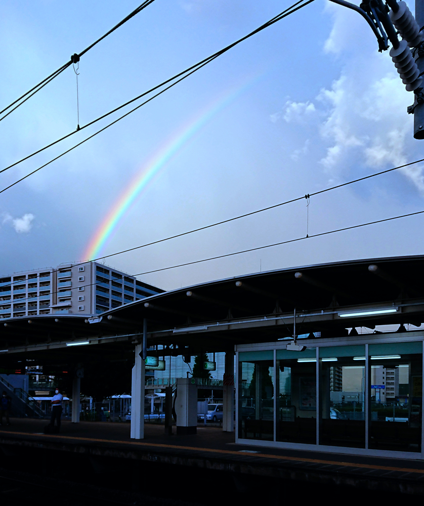 雨上がりの虹