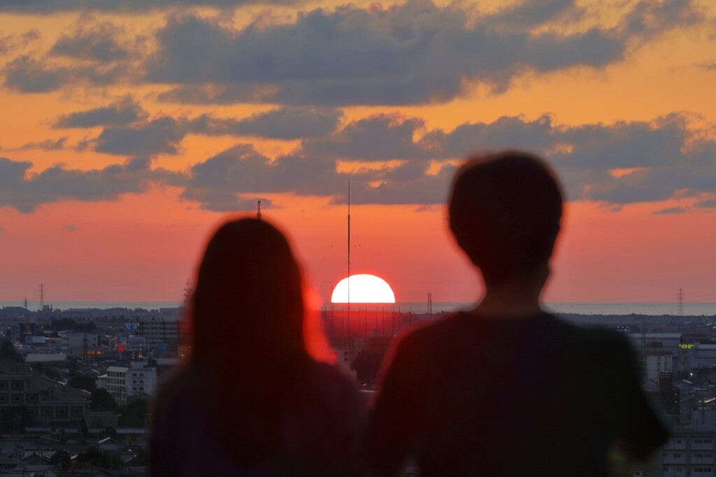 沈みゆく夕陽