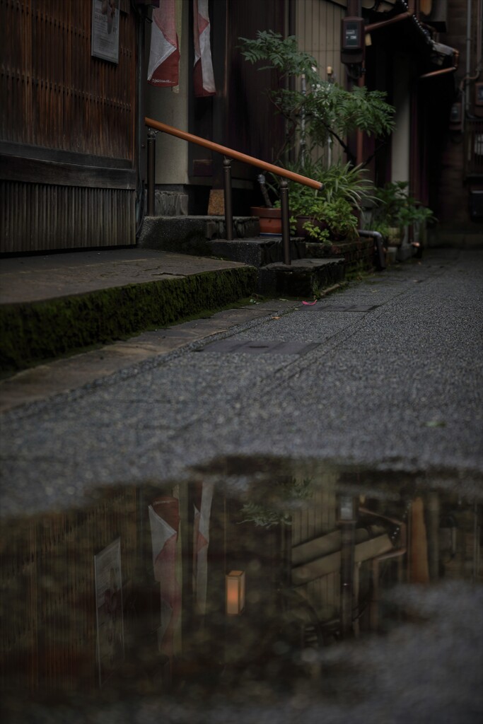 雨上がりの路地裏