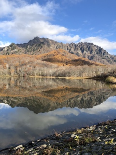 秋の戸隠 鏡池