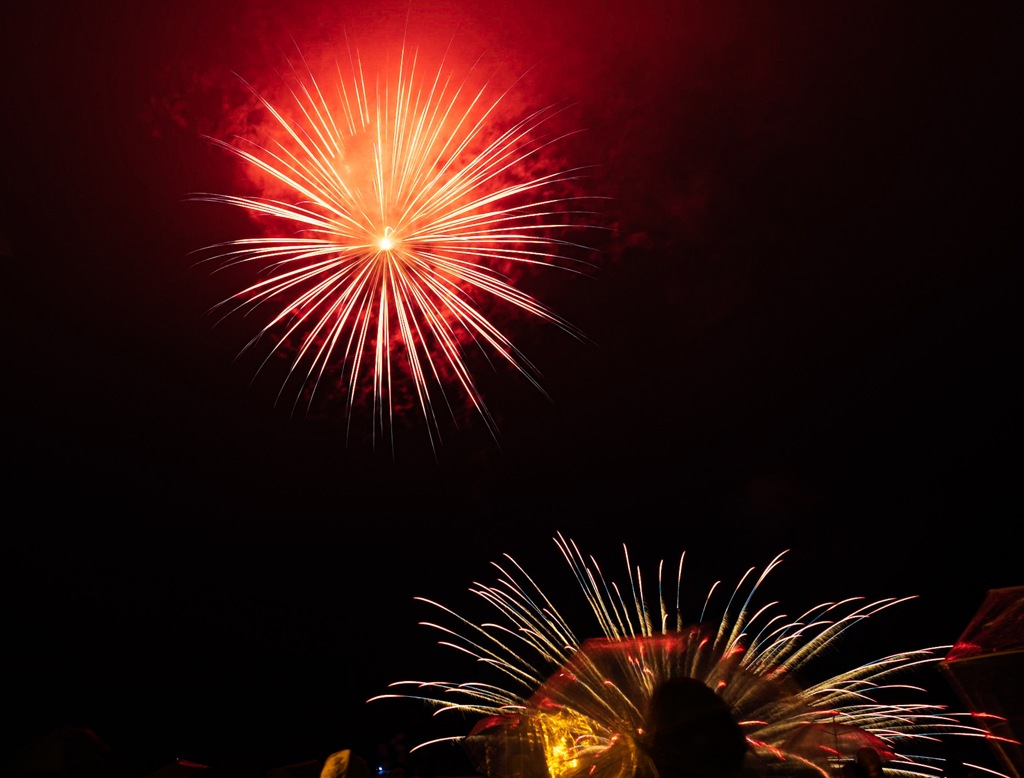 支笏湖湖水祭り花火