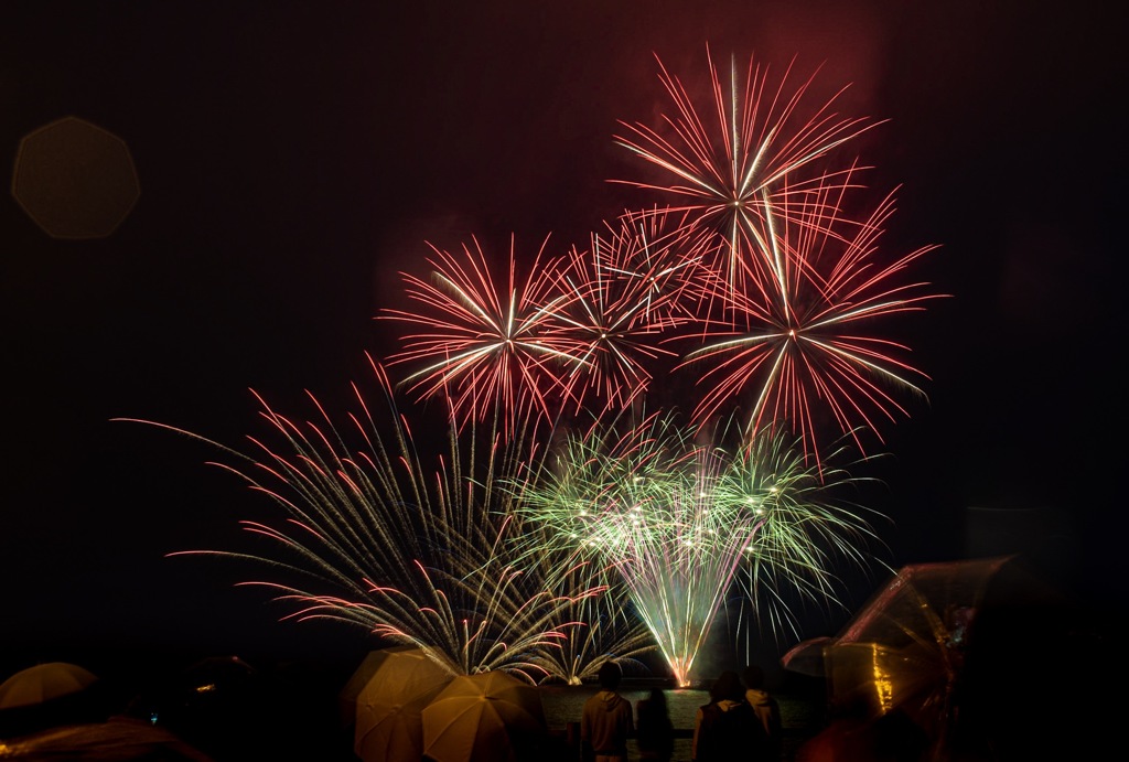 支笏湖湖水祭り花火