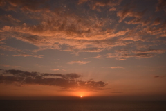 日本海の夕陽