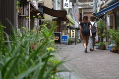 温泉街の路地