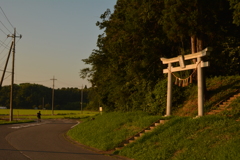 夕日の帰り道