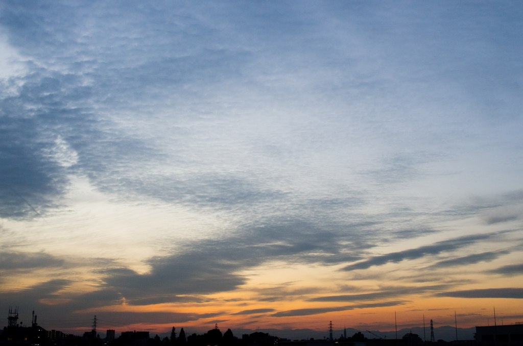 広い空。