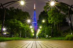 東京タワーと光芒