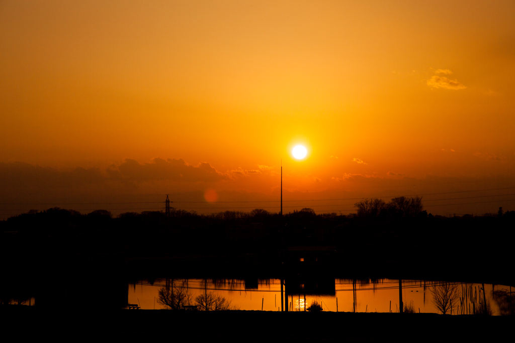 なんてことない夕陽