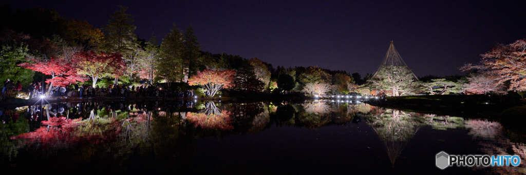 ワイドで見る昭和記念公園の「夜の秋散歩」