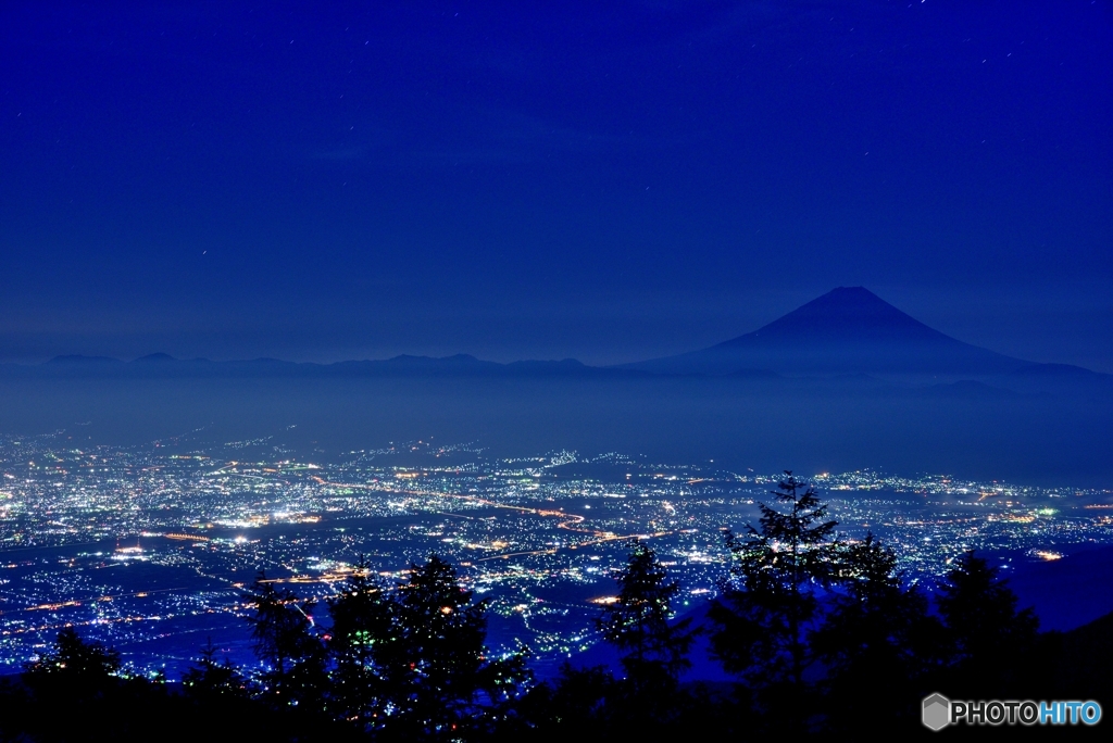 甘利山の夜景 By マッシュ1223 Id 写真共有サイト Photohito