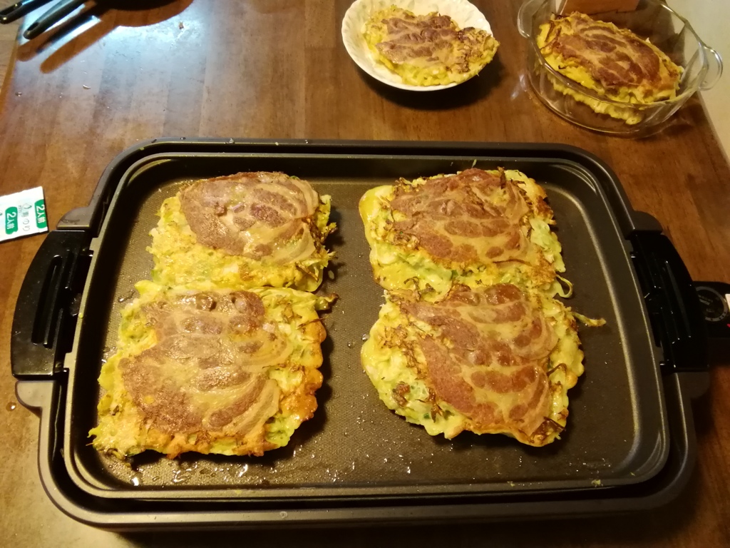 お好み焼き焼いた。