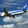 青空と雲　ANA787