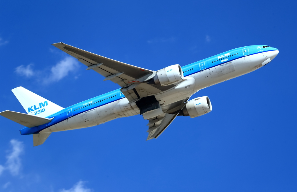 　KLMオランダ航空  777-200　ブルーぶるー
