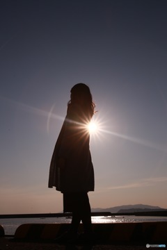 sunset girl