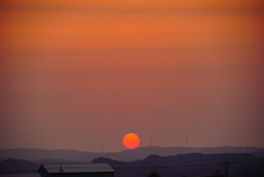 日常の夕日