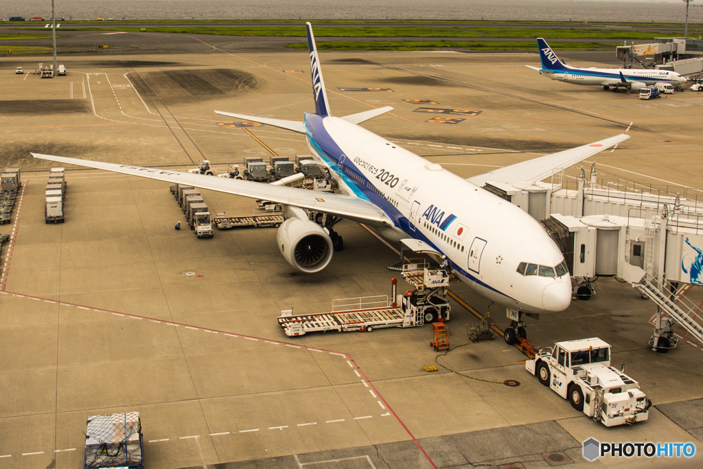 羽田空港にて