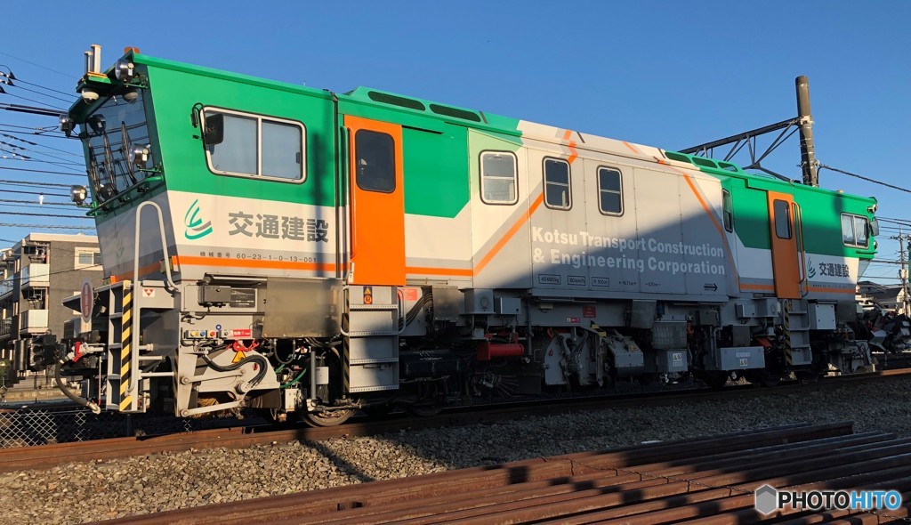 働く電車。