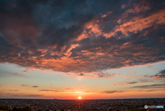5月の夕日