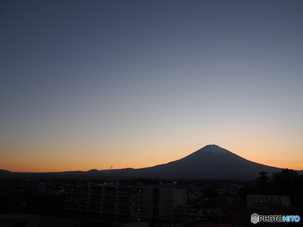 夕方のふじさん