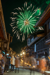 古き良き宿場町と花火