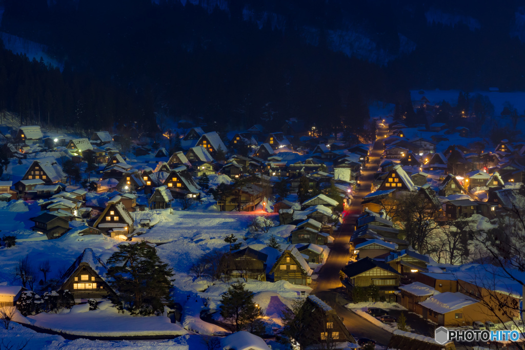 夜の白川郷