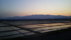 田園の夕焼け