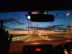 夜のしまなみ海道を走る