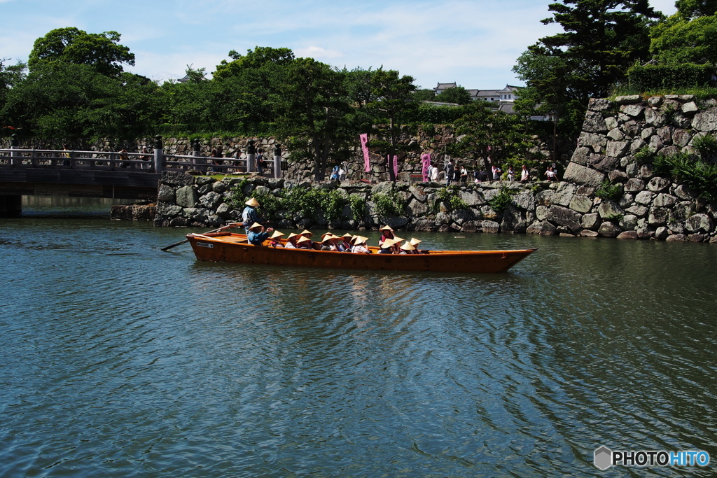 姫路城のお濠を一廻り
