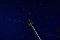 電柱と星