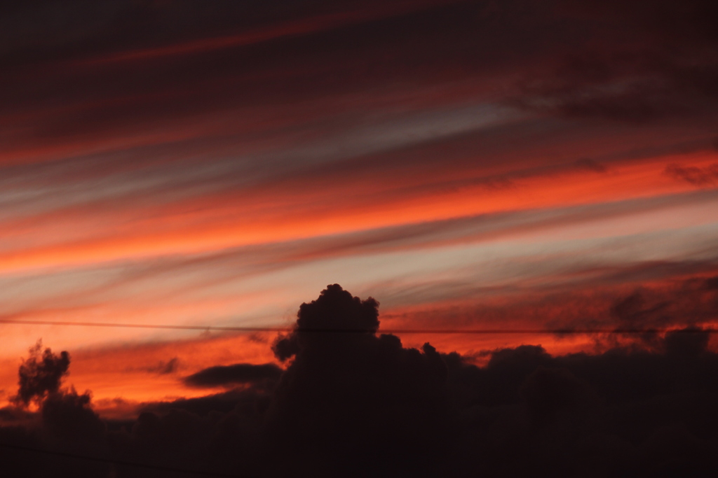 ピンクの夕日