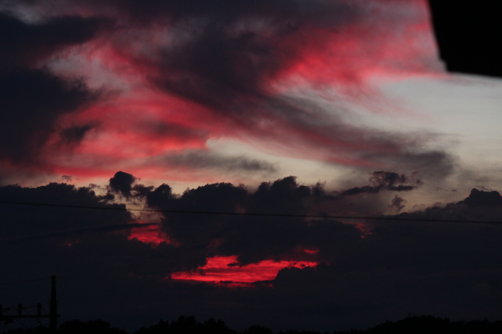 ピンクの夕日