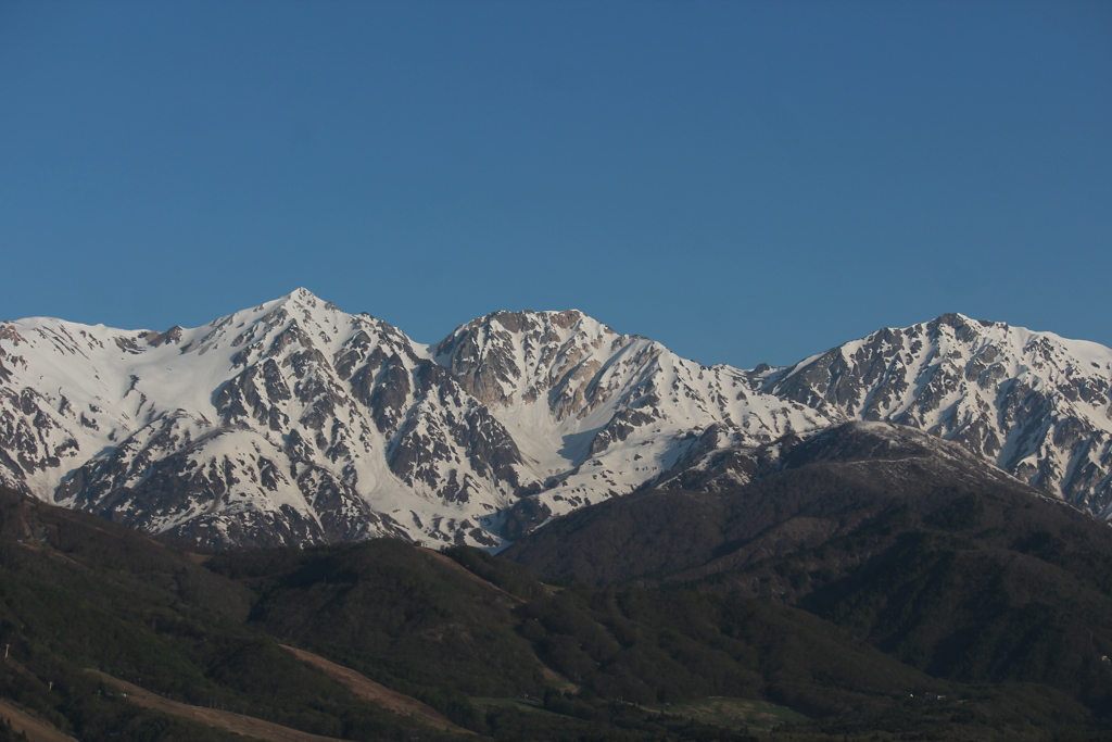 白馬三山（白馬槍ヶ岳　杓子岳　白馬岳）