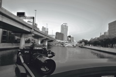 中之島公園にて。