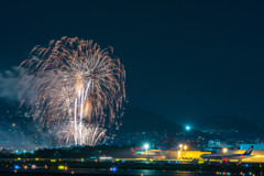 花火と飛行機