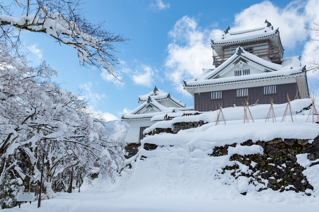 雪の大野城