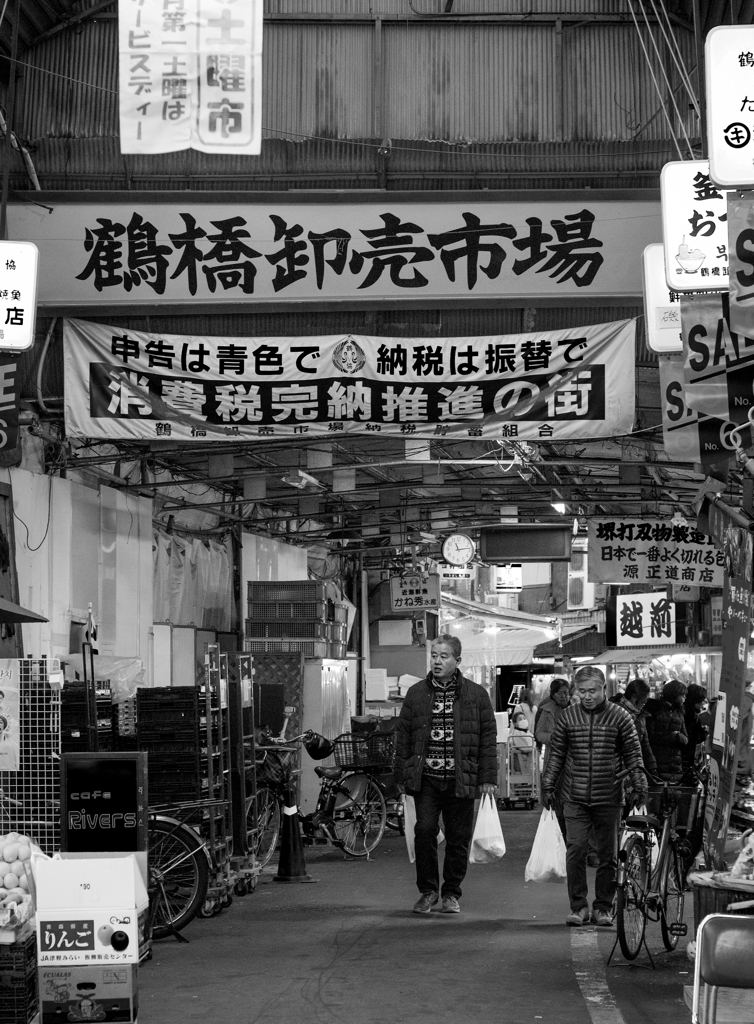 鶴橋卸売市場にて