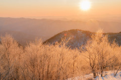 赤城山から朝日を見る