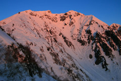 谷川岳　モルゲンロート