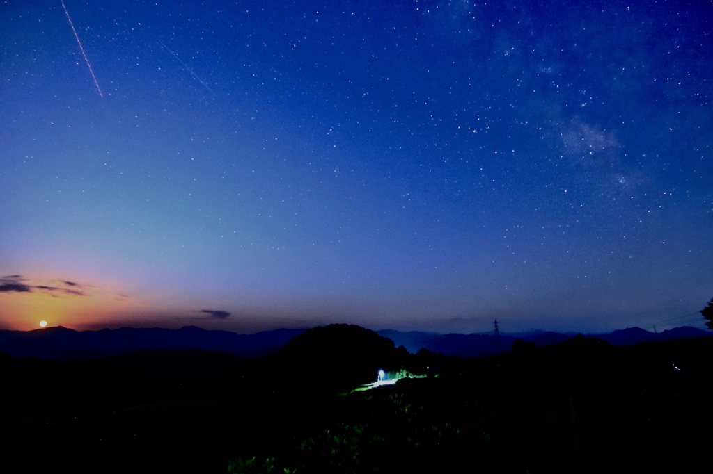 月と天の川