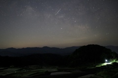 山王寺棚田と流れ星