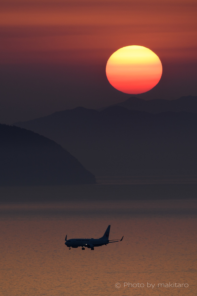 瀬戸の夕陽　「帰投」