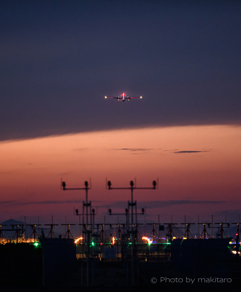 瀬戸の夕景　離陸