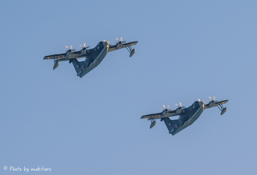 新明和　周防大島上空